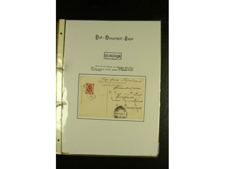 1844/1950 (ca.), Sammlung "Finnische Schiffspost" mit ca. 100 Briefen und Karten, dabei frühe Dampferschiffs-Post mit verschi