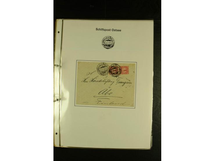 1844/1950 (ca.), Sammlung "Finnische Schiffspost" mit ca. 100 Briefen und Karten, dabei frühe Dampferschiffs-Post mit verschi