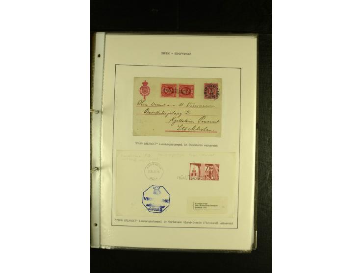 1844/1950 (ca.), Sammlung "Finnische Schiffspost" mit ca. 100 Briefen und Karten, dabei frühe Dampferschiffs-Post mit verschi