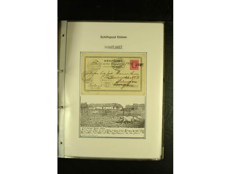 1844/1950 (ca.), Sammlung "Finnische Schiffspost" mit ca. 100 Briefen und Karten, dabei frühe Dampferschiffs-Post mit verschi