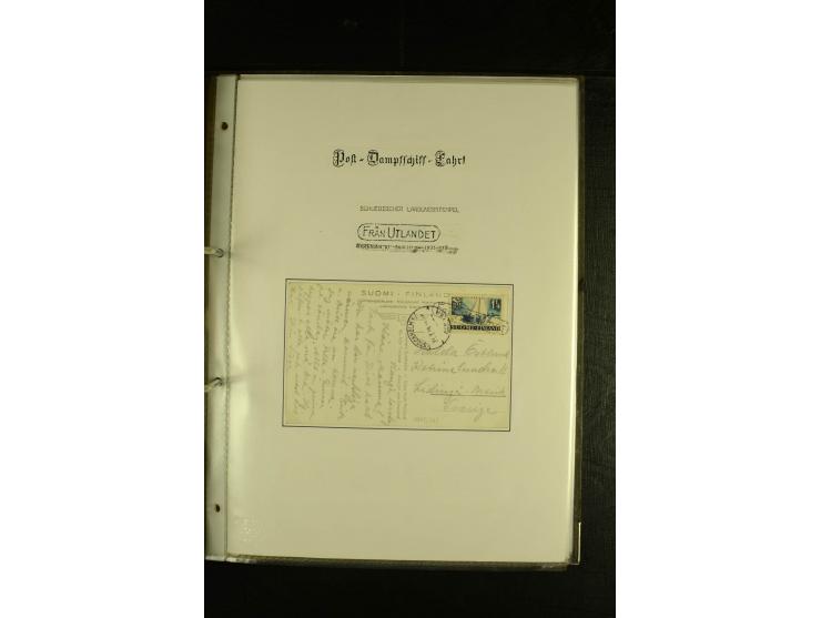 1844/1950 (ca.), Sammlung "Finnische Schiffspost" mit ca. 100 Briefen und Karten, dabei frühe Dampferschiffs-Post mit verschi