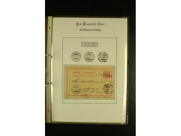 1844/1950 (ca.), Sammlung "Finnische Schiffspost" mit ca. 100 Briefen und Karten, dabei frühe Dampferschiffs-Post mit verschi