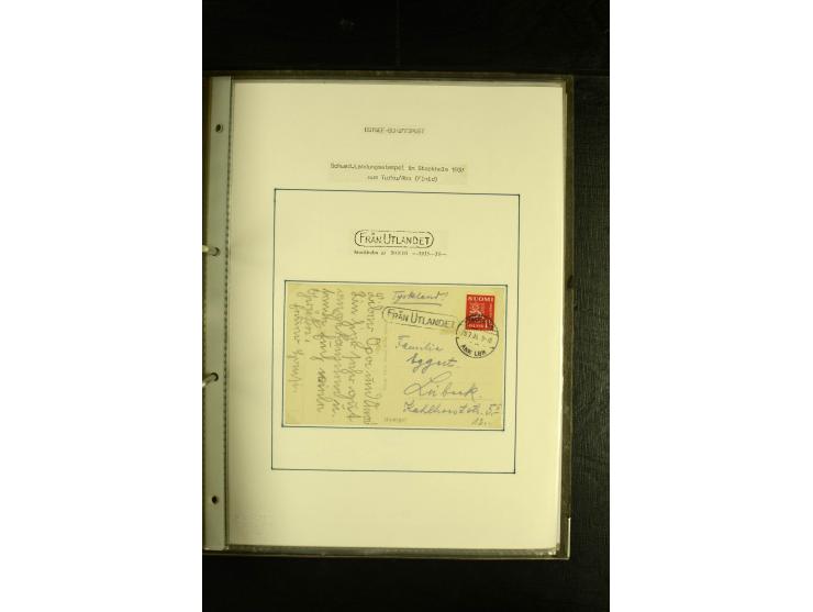 1844/1950 (ca.), Sammlung "Finnische Schiffspost" mit ca. 100 Briefen und Karten, dabei frühe Dampferschiffs-Post mit verschi