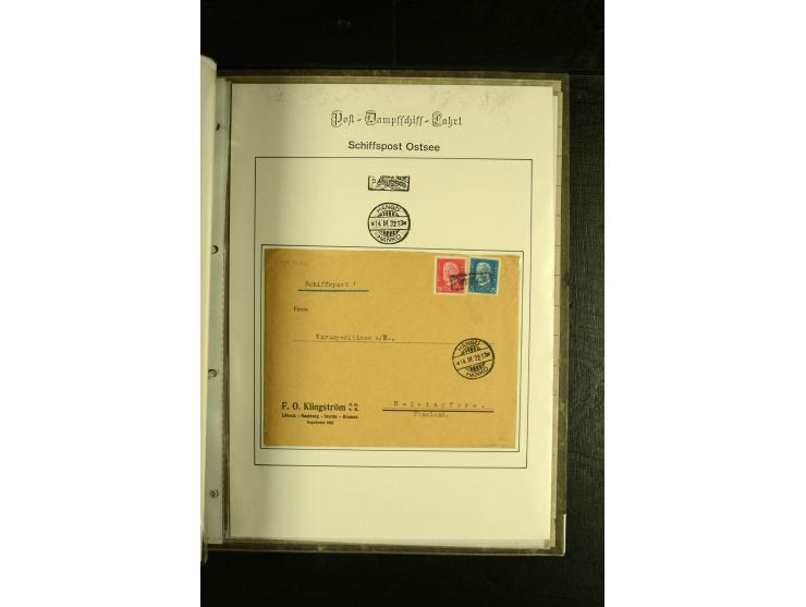1844/1950 (ca.), Sammlung "Finnische Schiffspost" mit ca. 100 Briefen und Karten, dabei frühe Dampferschiffs-Post mit verschi
