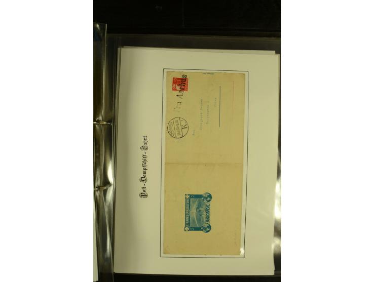 1845/1950 (ca.), umfangreiche Sammlung "Dänische Schiffspost inkl. Landungsstempel" ab früher Dampfschiffahrt mit über 130 Br