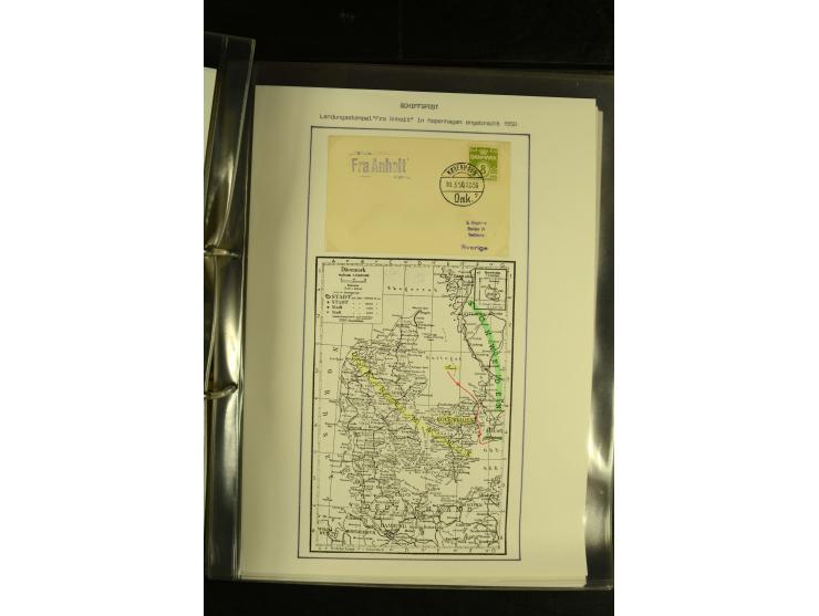 1845/1950 (ca.), umfangreiche Sammlung "Dänische Schiffspost inkl. Landungsstempel" ab früher Dampfschiffahrt mit über 130 Br