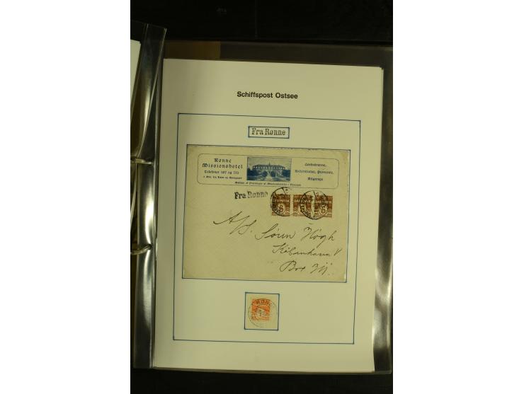 1845/1950 (ca.), umfangreiche Sammlung "Dänische Schiffspost inkl. Landungsstempel" ab früher Dampfschiffahrt mit über 130 Br