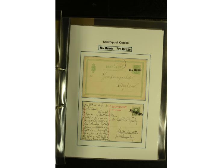 1845/1950 (ca.), umfangreiche Sammlung "Dänische Schiffspost inkl. Landungsstempel" ab früher Dampfschiffahrt mit über 130 Br