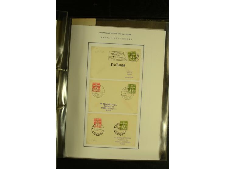1845/1950 (ca.), umfangreiche Sammlung "Dänische Schiffspost inkl. Landungsstempel" ab früher Dampfschiffahrt mit über 130 Br