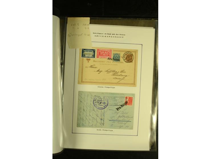 1845/1950 (ca.), umfangreiche Sammlung "Dänische Schiffspost inkl. Landungsstempel" ab früher Dampfschiffahrt mit über 130 Br