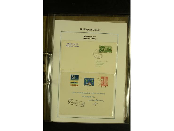 1845/1950 (ca.), umfangreiche Sammlung "Dänische Schiffspost inkl. Landungsstempel" ab früher Dampfschiffahrt mit über 130 Br