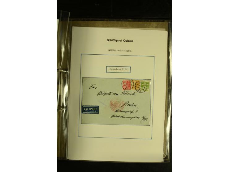 1845/1950 (ca.), umfangreiche Sammlung "Dänische Schiffspost inkl. Landungsstempel" ab früher Dampfschiffahrt mit über 130 Br