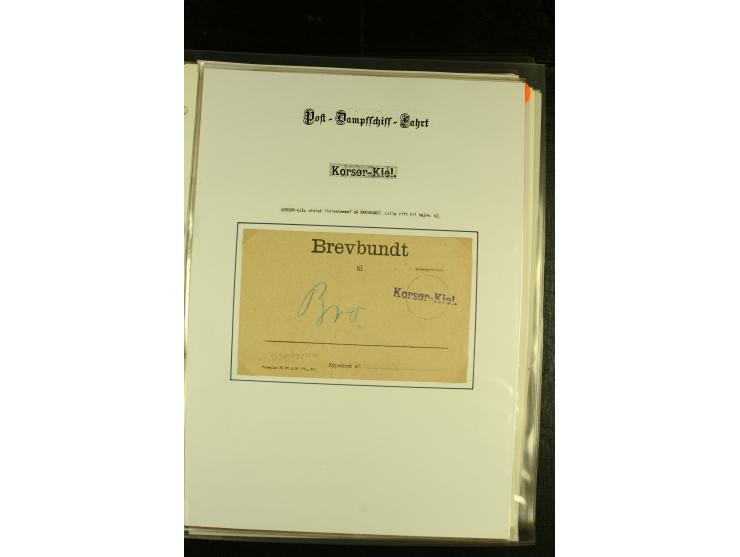 1845/1950 (ca.), umfangreiche Sammlung "Dänische Schiffspost inkl. Landungsstempel" ab früher Dampfschiffahrt mit über 130 Br