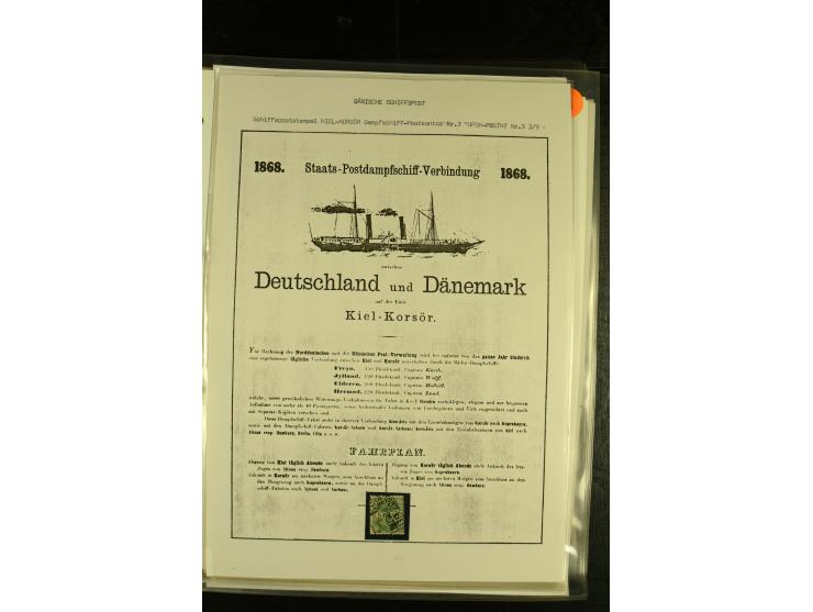 1845/1950 (ca.), umfangreiche Sammlung "Dänische Schiffspost inkl. Landungsstempel" ab früher Dampfschiffahrt mit über 130 Br