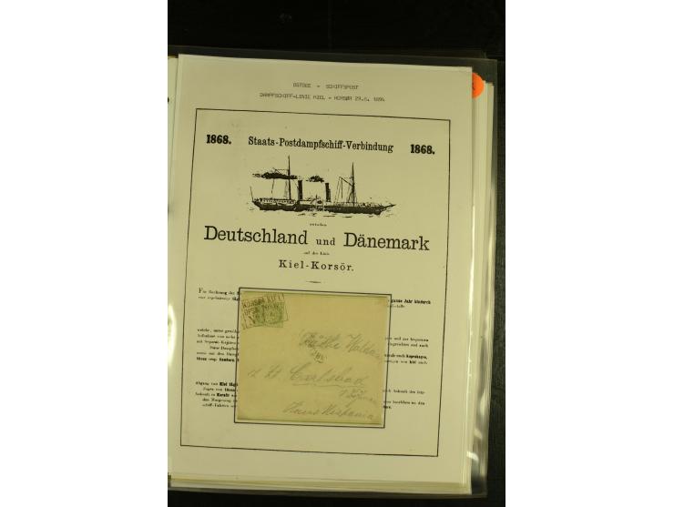 1845/1950 (ca.), umfangreiche Sammlung "Dänische Schiffspost inkl. Landungsstempel" ab früher Dampfschiffahrt mit über 130 Br
