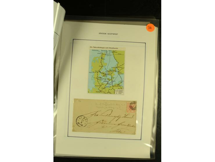1845/1950 (ca.), umfangreiche Sammlung "Dänische Schiffspost inkl. Landungsstempel" ab früher Dampfschiffahrt mit über 130 Br
