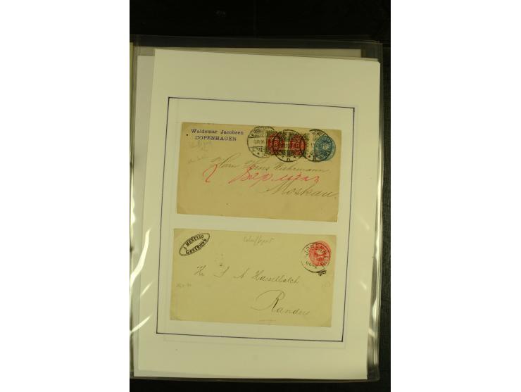 1845/1950 (ca.), umfangreiche Sammlung "Dänische Schiffspost inkl. Landungsstempel" ab früher Dampfschiffahrt mit über 130 Br
