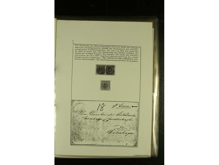 1845/1950 (ca.), umfangreiche Sammlung "Dänische Schiffspost inkl. Landungsstempel" ab früher Dampfschiffahrt mit über 130 Br
