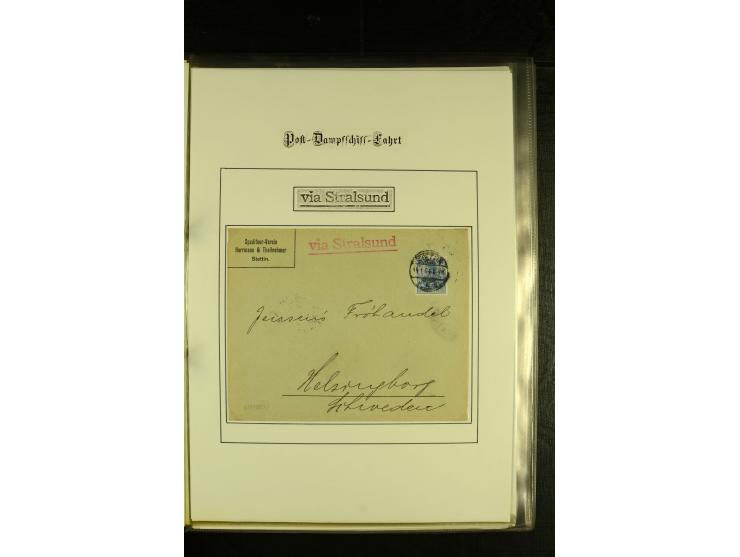 1845/1950 (ca.), umfangreiche Sammlung "Dänische Schiffspost inkl. Landungsstempel" ab früher Dampfschiffahrt mit über 130 Br