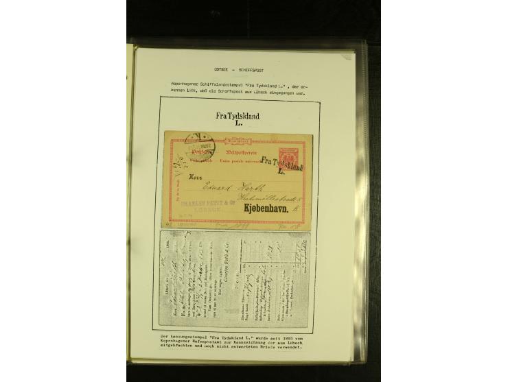 1845/1950 (ca.), umfangreiche Sammlung "Dänische Schiffspost inkl. Landungsstempel" ab früher Dampfschiffahrt mit über 130 Br