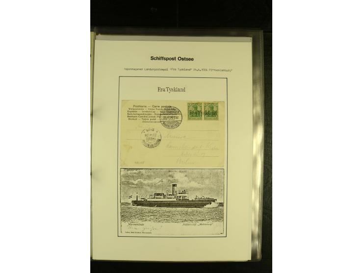 1845/1950 (ca.), umfangreiche Sammlung "Dänische Schiffspost inkl. Landungsstempel" ab früher Dampfschiffahrt mit über 130 Br