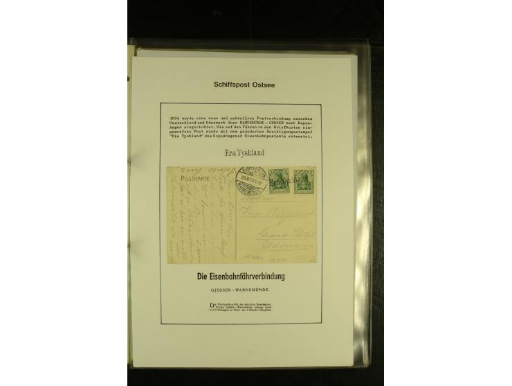 1845/1950 (ca.), umfangreiche Sammlung "Dänische Schiffspost inkl. Landungsstempel" ab früher Dampfschiffahrt mit über 130 Br