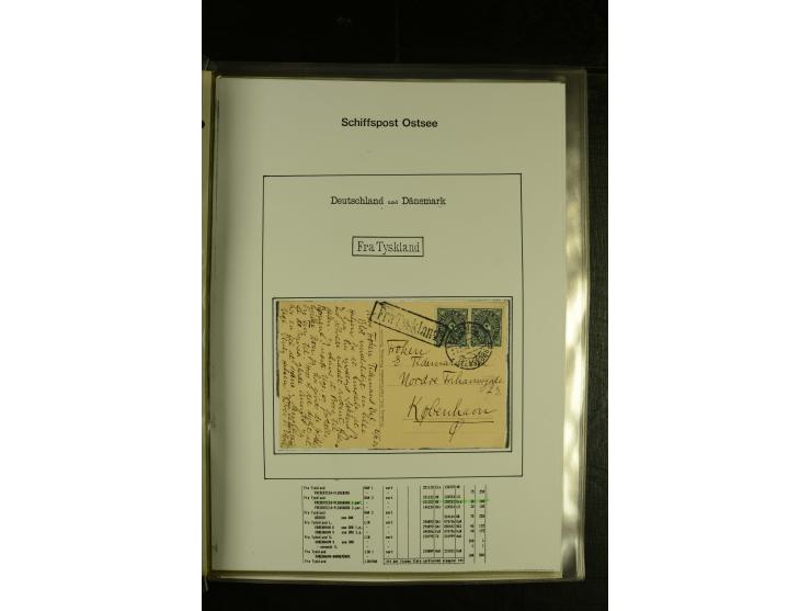 1845/1950 (ca.), umfangreiche Sammlung "Dänische Schiffspost inkl. Landungsstempel" ab früher Dampfschiffahrt mit über 130 Br