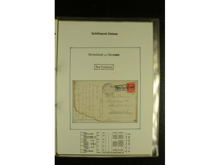 1845/1950 (ca.), umfangreiche Sammlung "Dänische Schiffspost inkl. Landungsstempel" ab früher Dampfschiffahrt mit über 130 Br