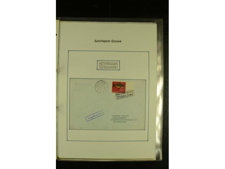 1845/1950 (ca.), umfangreiche Sammlung "Dänische Schiffspost inkl. Landungsstempel" ab früher Dampfschiffahrt mit über 130 Br