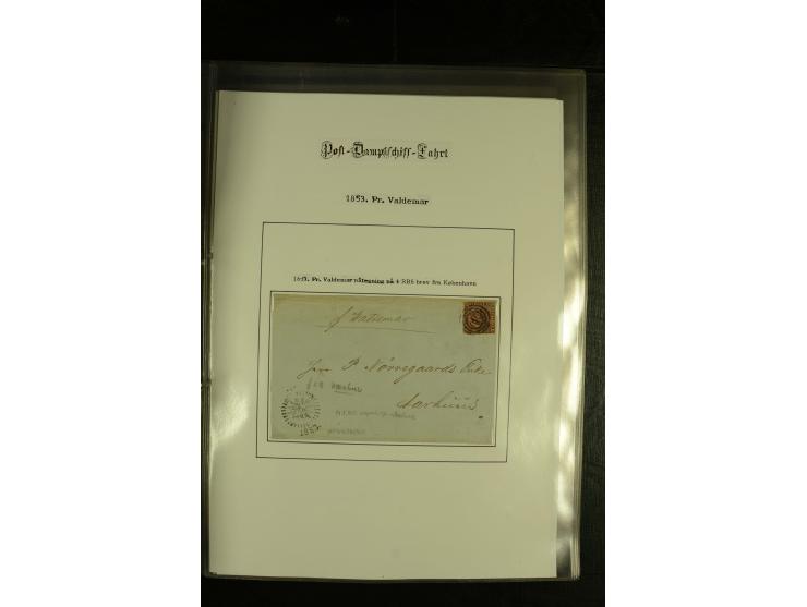 1845/1950 (ca.), umfangreiche Sammlung "Dänische Schiffspost inkl. Landungsstempel" ab früher Dampfschiffahrt mit über 130 Br