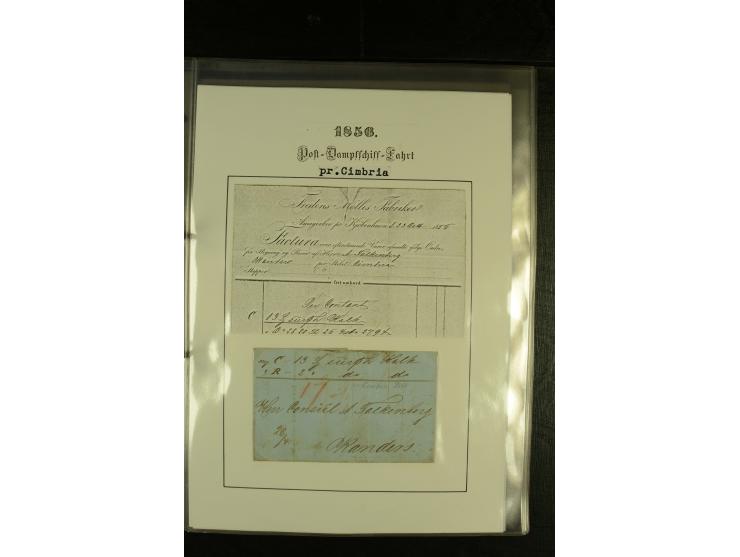 1845/1950 (ca.), umfangreiche Sammlung "Dänische Schiffspost inkl. Landungsstempel" ab früher Dampfschiffahrt mit über 130 Br