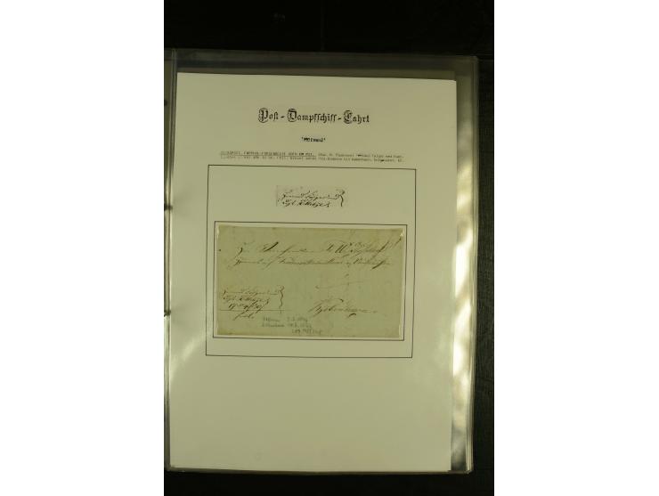 1845/1950 (ca.), umfangreiche Sammlung "Dänische Schiffspost inkl. Landungsstempel" ab früher Dampfschiffahrt mit über 130 Br