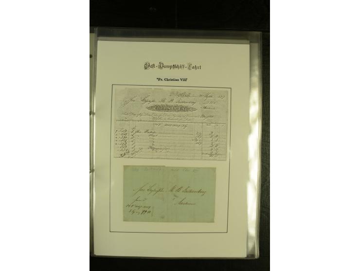 1845/1950 (ca.), umfangreiche Sammlung "Dänische Schiffspost inkl. Landungsstempel" ab früher Dampfschiffahrt mit über 130 Br