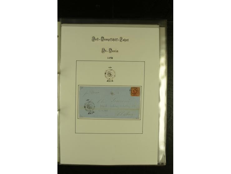 1845/1950 (ca.), umfangreiche Sammlung "Dänische Schiffspost inkl. Landungsstempel" ab früher Dampfschiffahrt mit über 130 Br