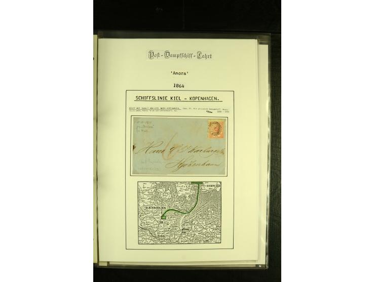 1845/1950 (ca.), umfangreiche Sammlung "Dänische Schiffspost inkl. Landungsstempel" ab früher Dampfschiffahrt mit über 130 Br