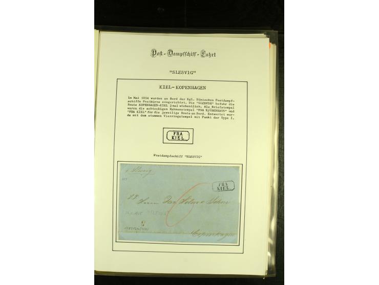 1845/1950 (ca.), umfangreiche Sammlung "Dänische Schiffspost inkl. Landungsstempel" ab früher Dampfschiffahrt mit über 130 Br