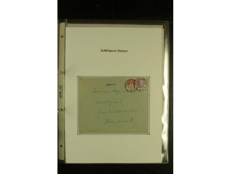1845/1950 (ca.), umfangreiche Sammlung "Dänische Schiffspost inkl. Landungsstempel" ab früher Dampfschiffahrt mit über 130 Br