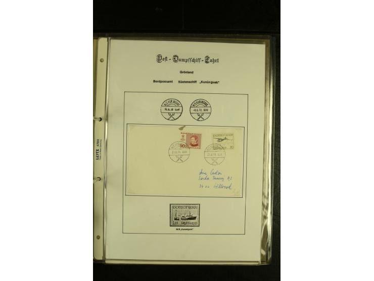 1845/1950 (ca.), umfangreiche Sammlung "Dänische Schiffspost inkl. Landungsstempel" ab früher Dampfschiffahrt mit über 130 Br