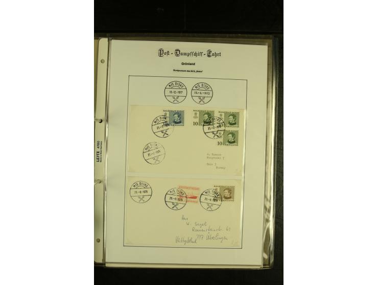 1845/1950 (ca.), umfangreiche Sammlung "Dänische Schiffspost inkl. Landungsstempel" ab früher Dampfschiffahrt mit über 130 Br
