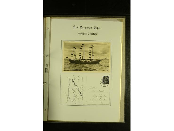 1845/1950 (ca.), umfangreiche Sammlung "Dänische Schiffspost inkl. Landungsstempel" ab früher Dampfschiffahrt mit über 130 Br