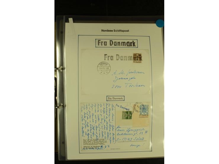 1845/1950 (ca.), umfangreiche Sammlung "Dänische Schiffspost inkl. Landungsstempel" ab früher Dampfschiffahrt mit über 130 Br