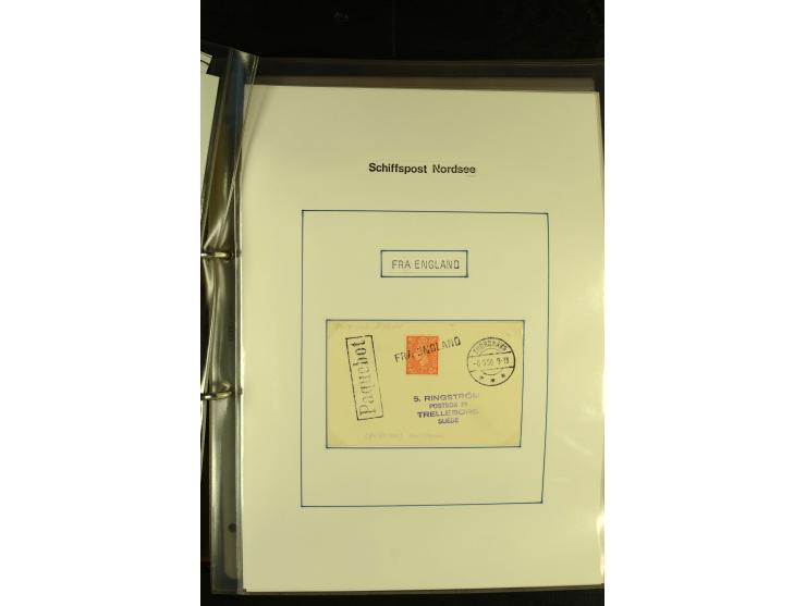 1845/1950 (ca.), umfangreiche Sammlung "Dänische Schiffspost inkl. Landungsstempel" ab früher Dampfschiffahrt mit über 130 Br