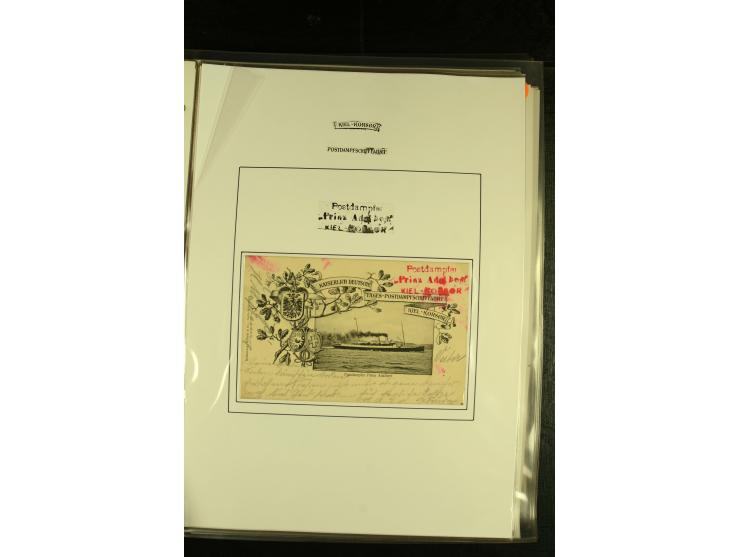 1845/1950 (ca.), umfangreiche Sammlung "Dänische Schiffspost inkl. Landungsstempel" ab früher Dampfschiffahrt mit über 130 Br