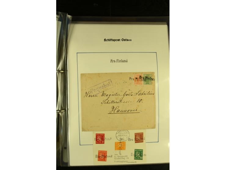 1845/1950 (ca.), umfangreiche Sammlung "Dänische Schiffspost inkl. Landungsstempel" ab früher Dampfschiffahrt mit über 130 Br