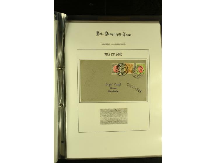 1845/1950 (ca.), umfangreiche Sammlung "Dänische Schiffspost inkl. Landungsstempel" ab früher Dampfschiffahrt mit über 130 Br