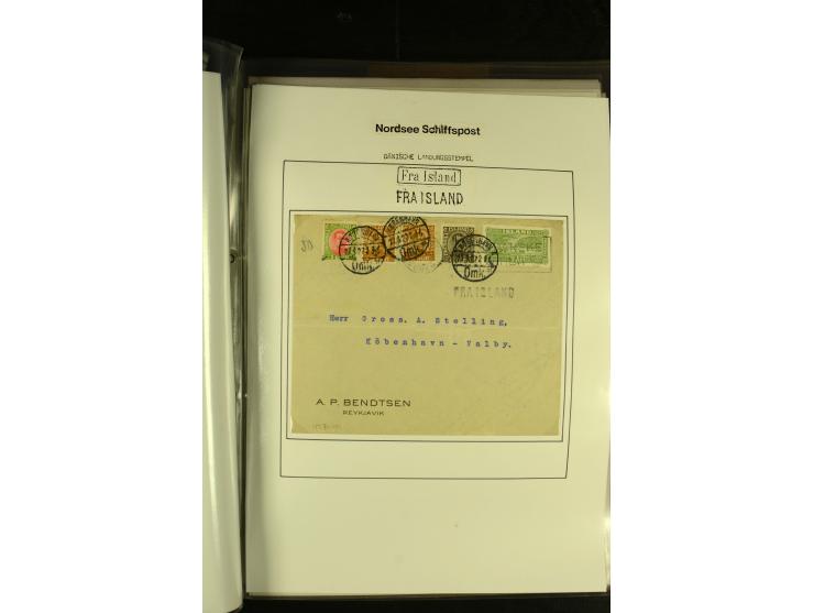 1845/1950 (ca.), umfangreiche Sammlung "Dänische Schiffspost inkl. Landungsstempel" ab früher Dampfschiffahrt mit über 130 Br