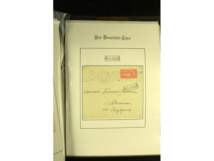1845/1950 (ca.), umfangreiche Sammlung "Dänische Schiffspost inkl. Landungsstempel" ab früher Dampfschiffahrt mit über 130 Br
