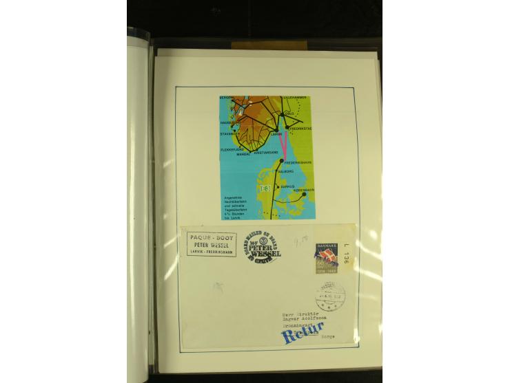 1845/1950 (ca.), umfangreiche Sammlung "Dänische Schiffspost inkl. Landungsstempel" ab früher Dampfschiffahrt mit über 130 Br
