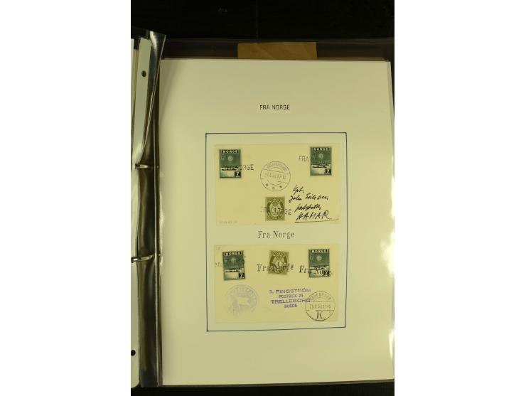 1845/1950 (ca.), umfangreiche Sammlung "Dänische Schiffspost inkl. Landungsstempel" ab früher Dampfschiffahrt mit über 130 Br