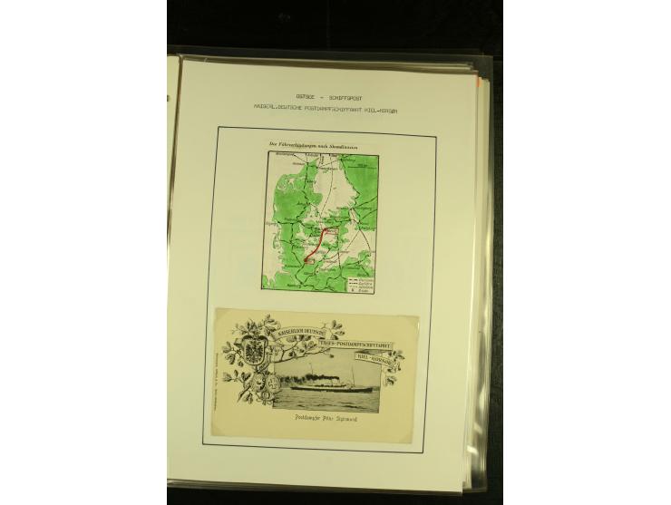 1845/1950 (ca.), umfangreiche Sammlung "Dänische Schiffspost inkl. Landungsstempel" ab früher Dampfschiffahrt mit über 130 Br